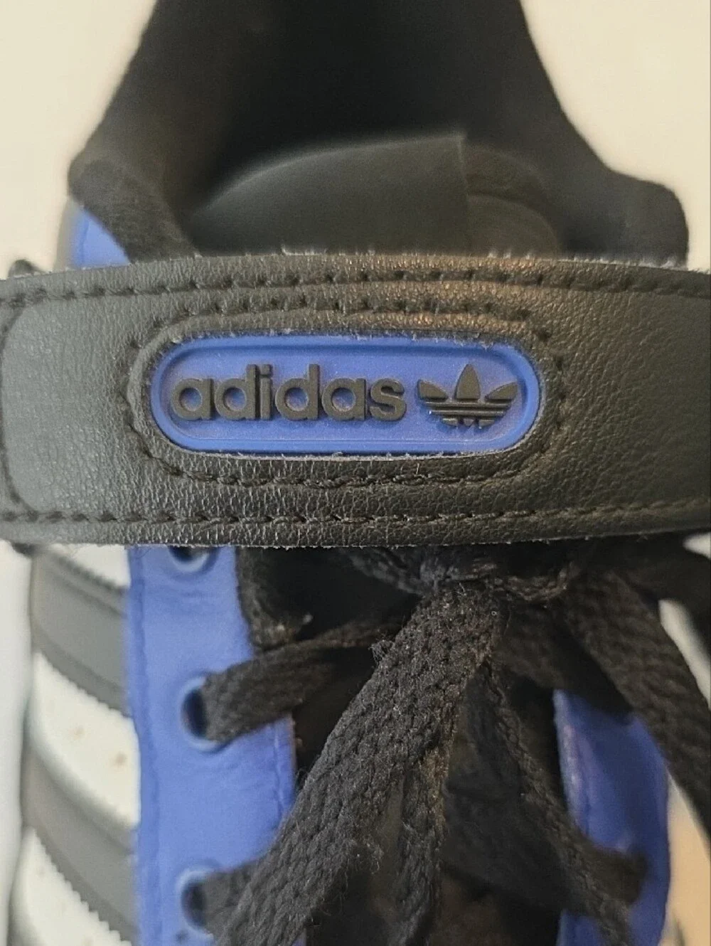adidas Forum Low Black Pulse Blue Mens Size 8.5 Retro Retro Basketball Sneaker